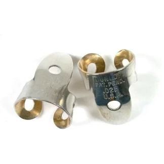 Cobalt Plated .025" Dunlop Brass Finger Picks (Pair)